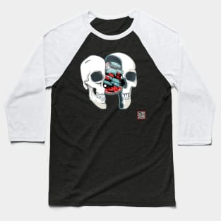 Deep Inside Skull Baseball T-Shirt